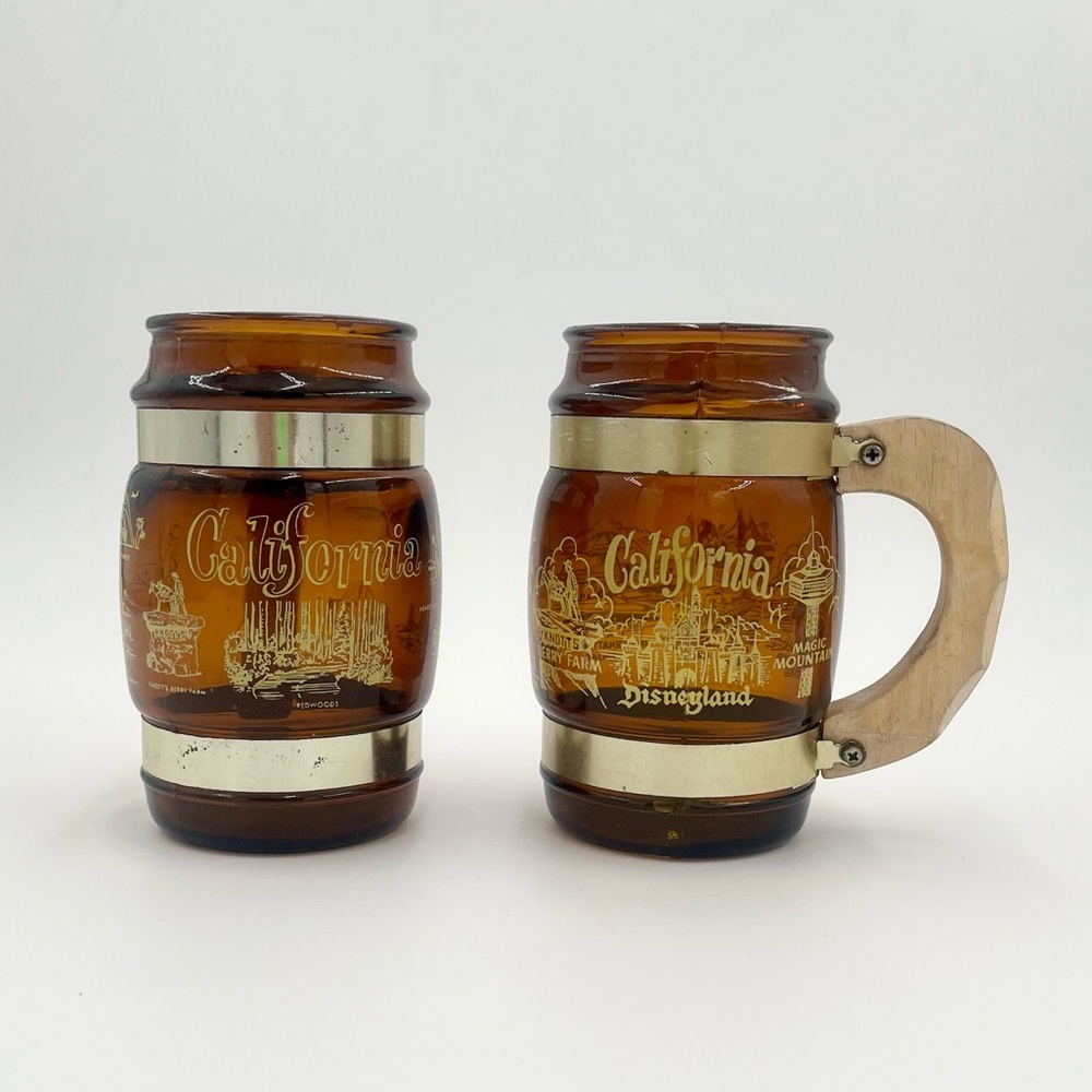 ✨Vintage 1970s Siesta Ware Barrel Souvenir Mugs (Set of 2)✨